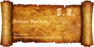 Bohus Martin névjegykártya